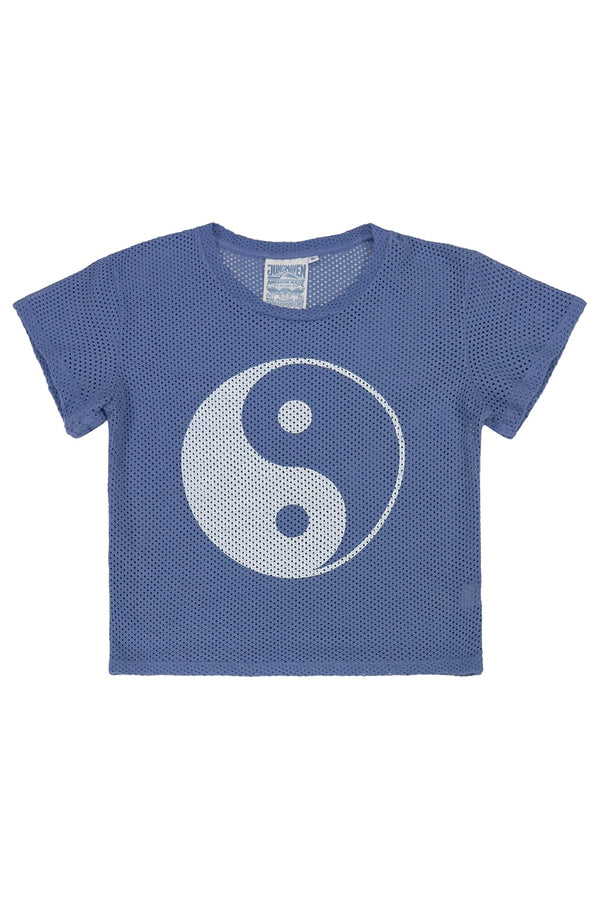 Yin Yang Carmen Mesh Cropped Tee | Jungmaven Hemp Clothing & Accessories / Color: Wisteria