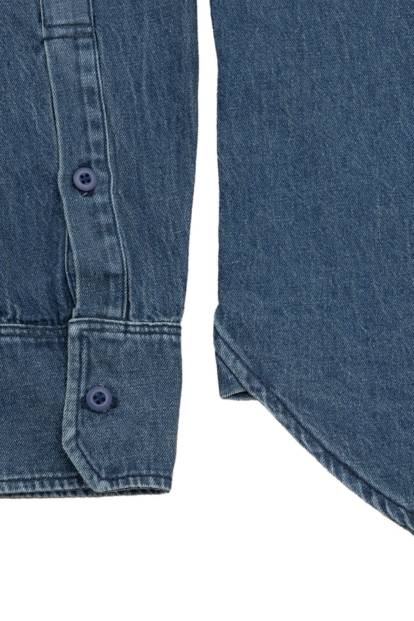 Denim Catalina Button Down Shirt | Jungmaven Hemp Clothing & Accessories / Color: