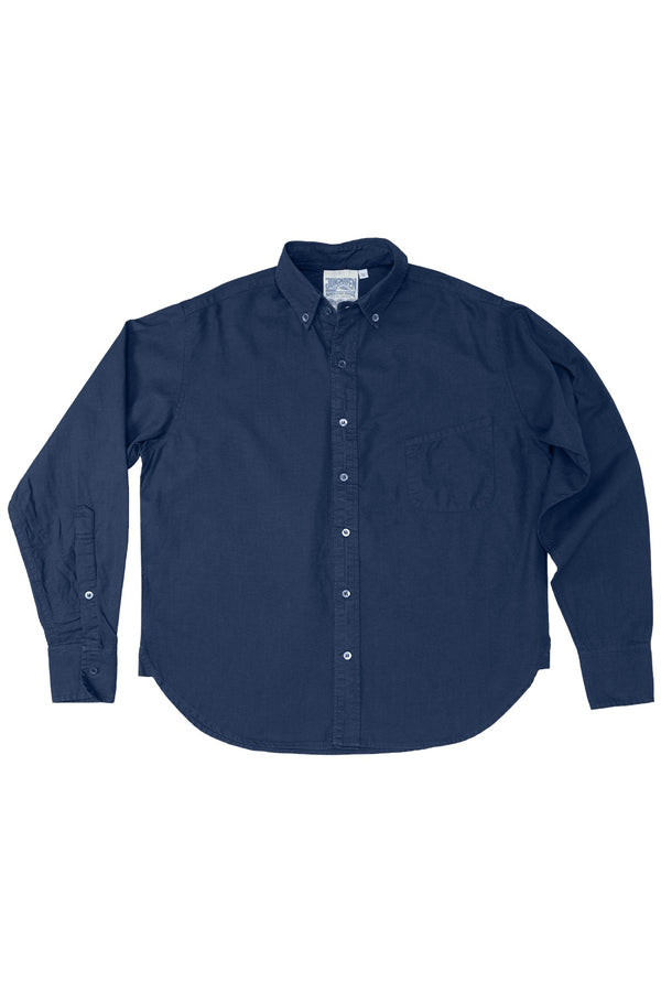 Catalina Button Down Shirt | Jungmaven Hemp Clothing & Accessories / Color: Deep Indigo