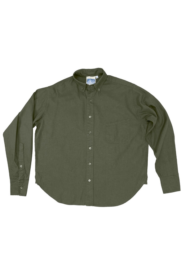 Catalina Button Down Shirt | Jungmaven Hemp Clothing & Accessories / Color: Olive Green