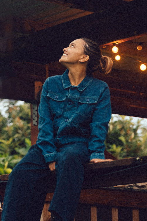 Celeste Denim Jacket | Jungmaven Hemp Clothing & Accessories / Color: