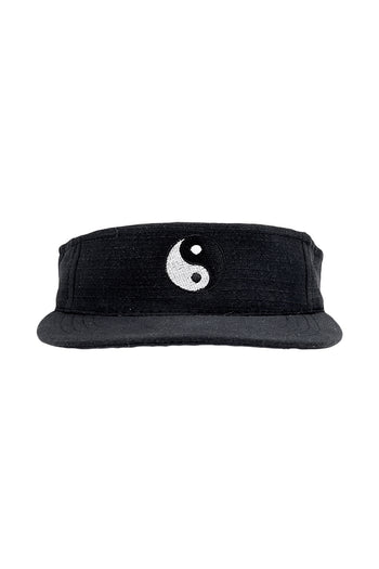 Yin Yang Ripstop Visor | Jungmaven Hemp Clothing & Accessories / Color: Black