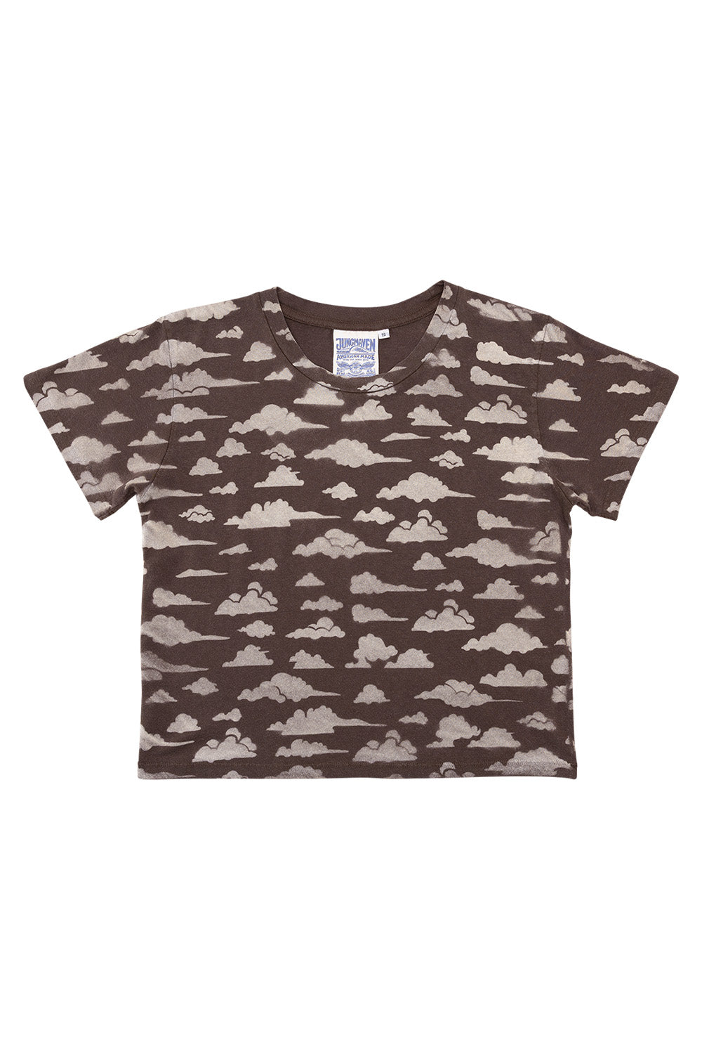 Clouds Cropped Lorel Tee