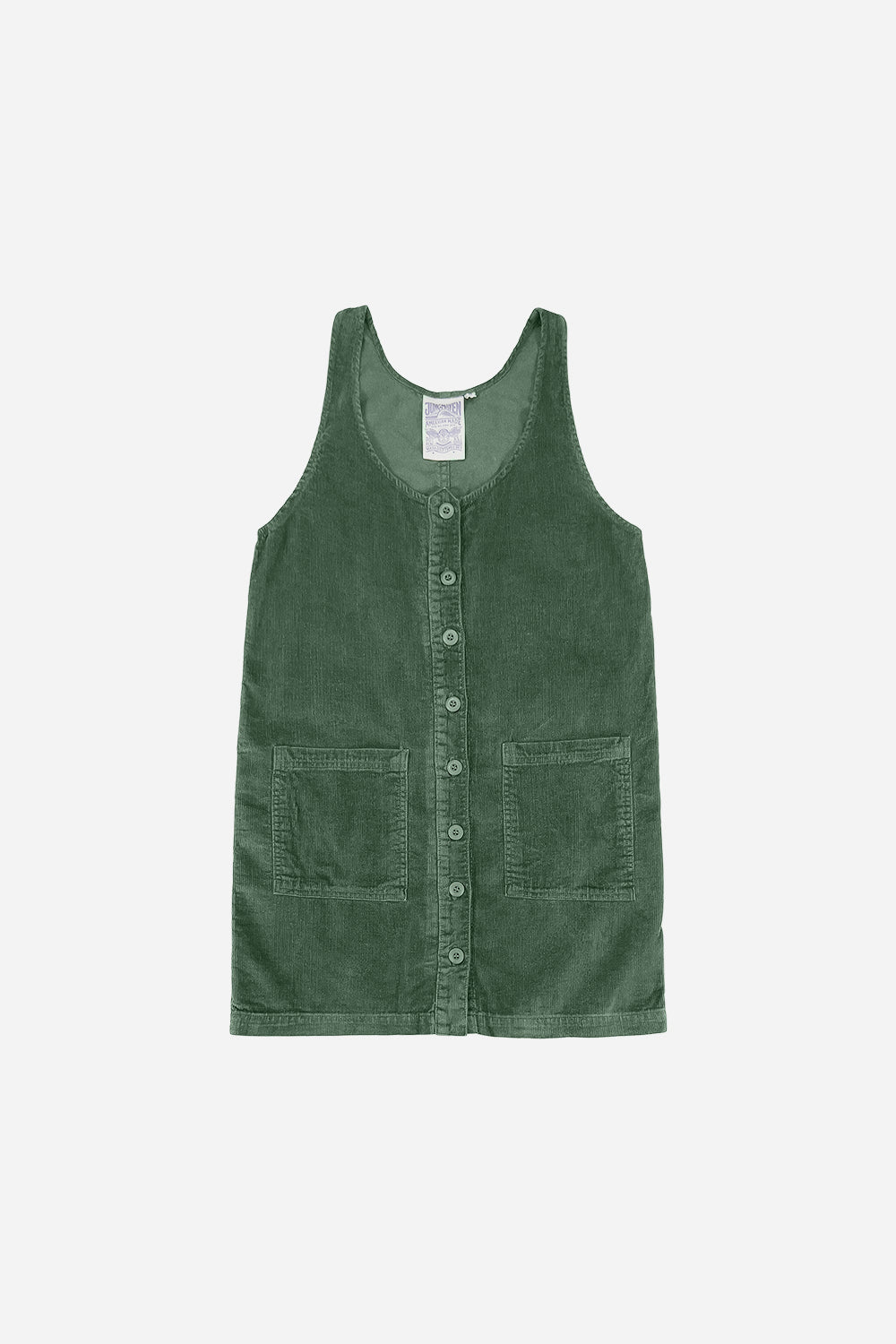 Corduroy Jumper Dress | Jungmaven Hemp Clothing & Accessories / Color: Hunter Green