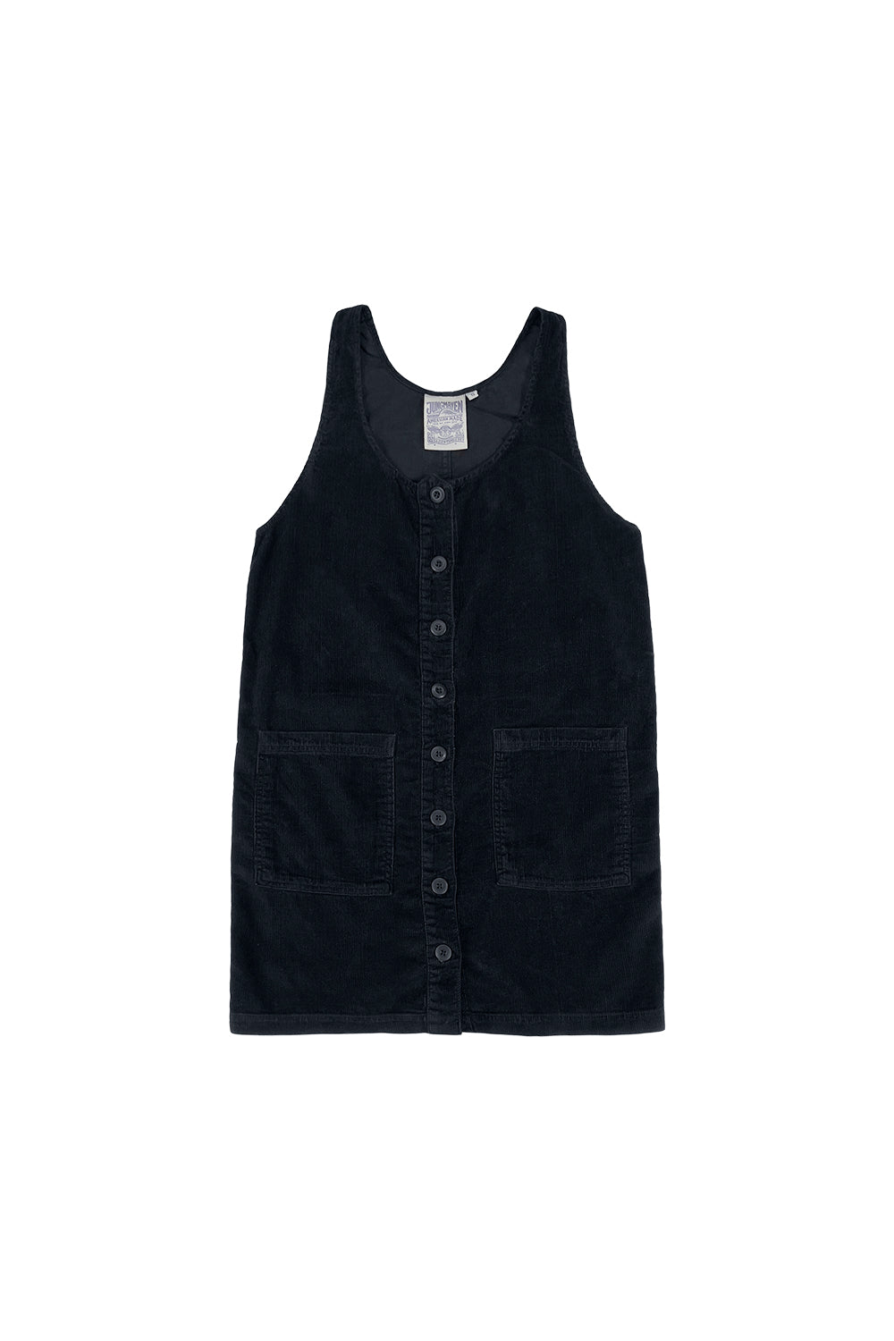 Corduroy Jumper Dress | Jungmaven Hemp Clothing & Accessories / Color: Black