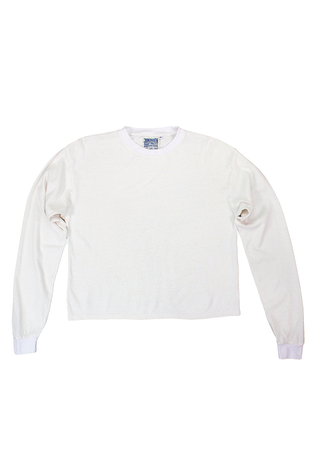 Cropped Long Sleeve Tee | Jungmaven Hemp Clothing & Accessories / Color: Washed White