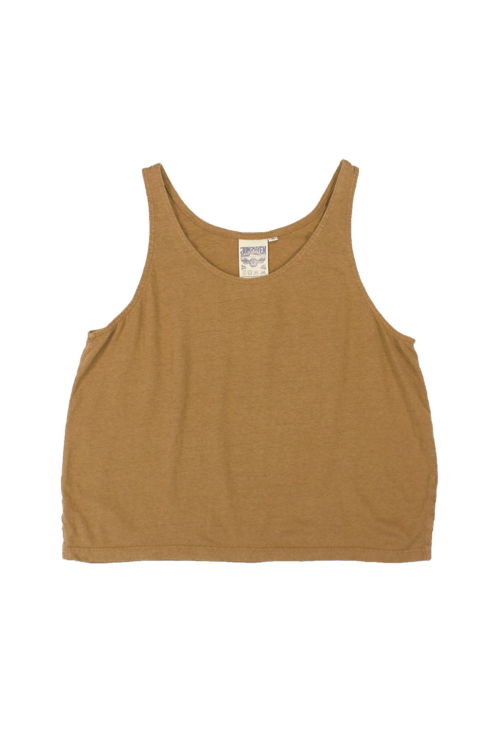Soft Touch Ribbed Cropped Tank Top, C Logo