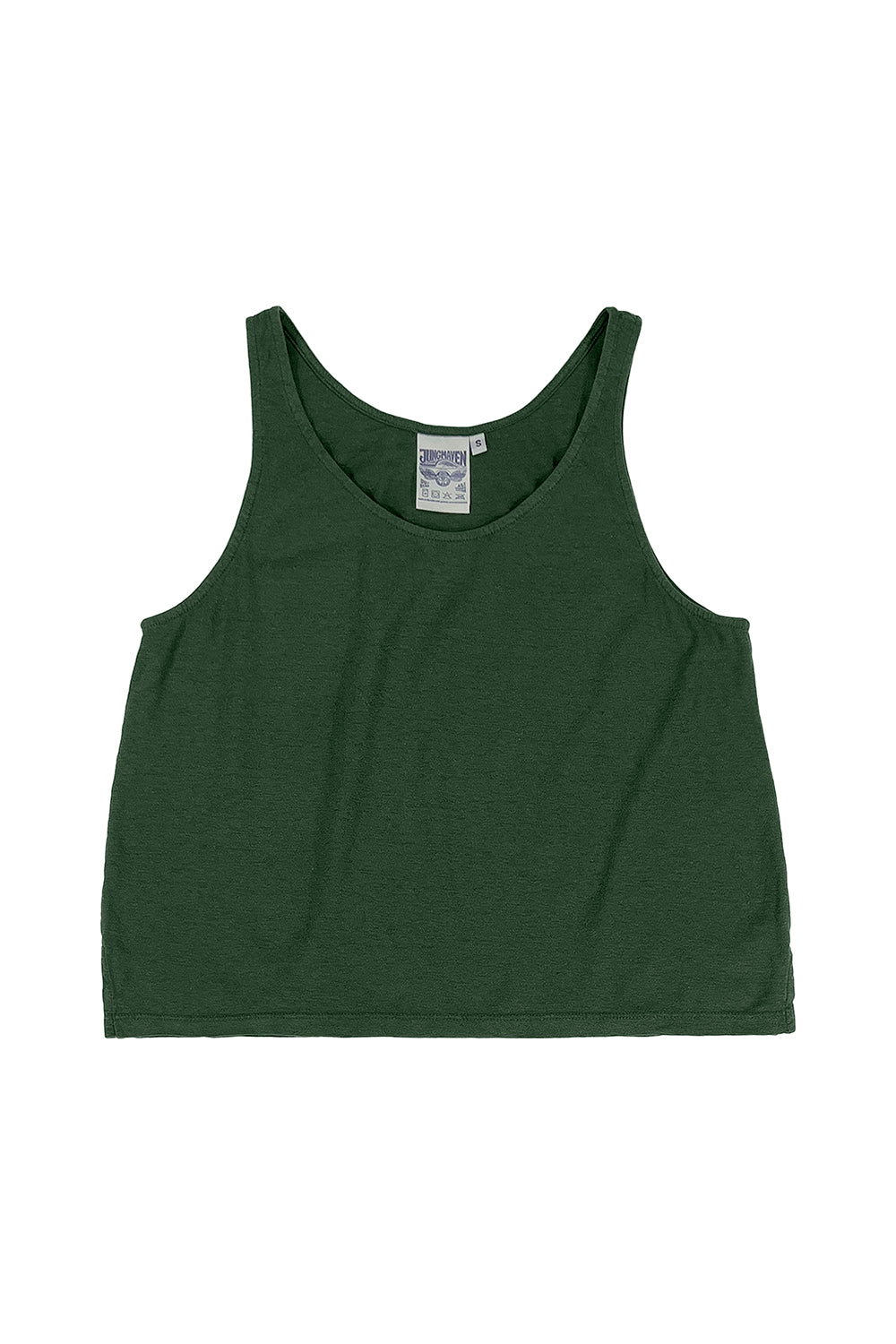 Cropped Tank - Sale Colors | Jungmaven Hemp Clothing & Accessories / Color: Hunter Green