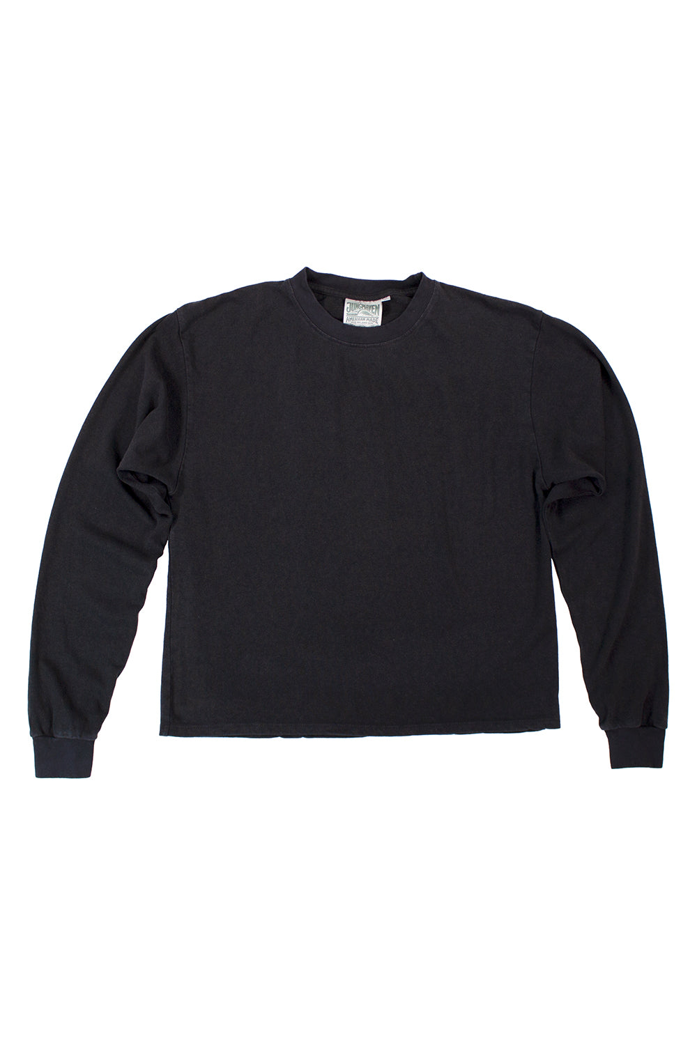 Tatoosh Cropped Long Sleeve Tee | Jungmaven Hemp Clothing & Accessories / Color: Black