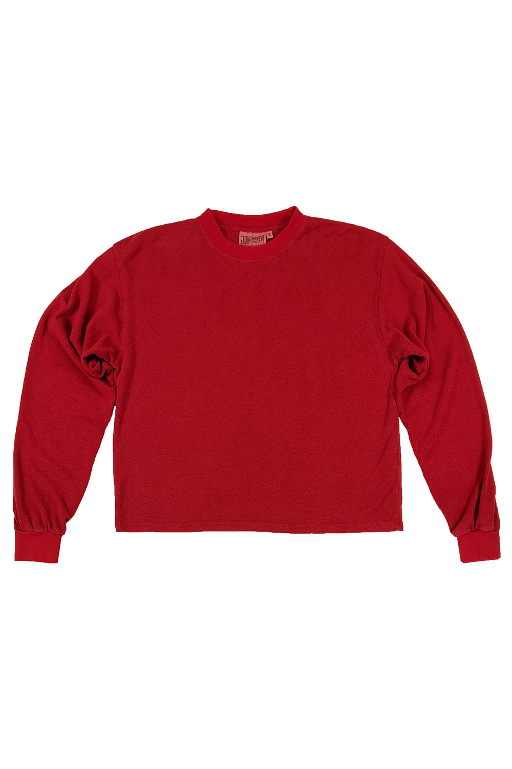 Tatoosh Cropped Long Sleeve Tee | Jungmaven Hemp Clothing & Accessories / Color: Cherry Red