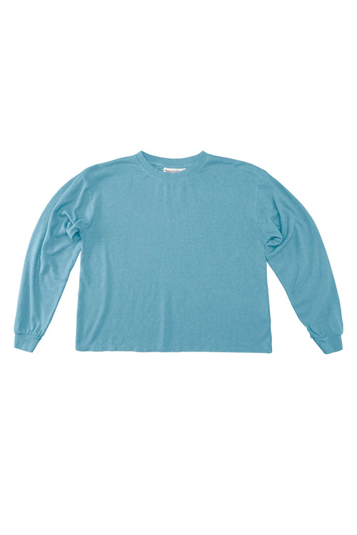 Cropped Long Sleeve Tee - Sale Colors | Jungmaven Hemp Clothing & Accessories / Color: Blue Heaven