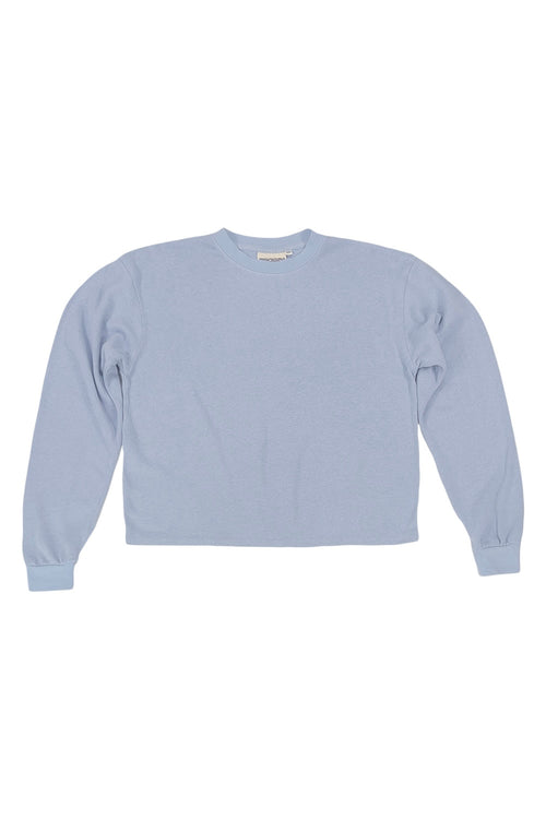 Cropped Long Sleeve Tee | Jungmaven Hemp Clothing & Accessories / Color: Coastal Blue