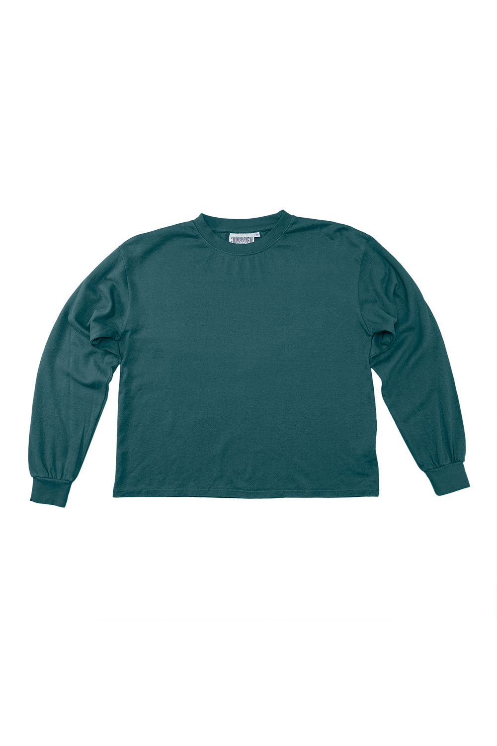 Cropped Long Sleeve Tee | Jungmaven Hemp Clothing & Accessories / Color: Deep Teal