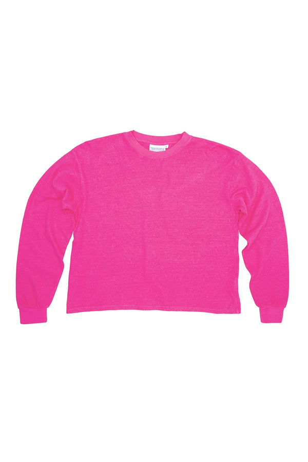 Cropped Long Sleeve Tee | Jungmaven Hemp Clothing & Accessories / Color: Electric Fuchsia