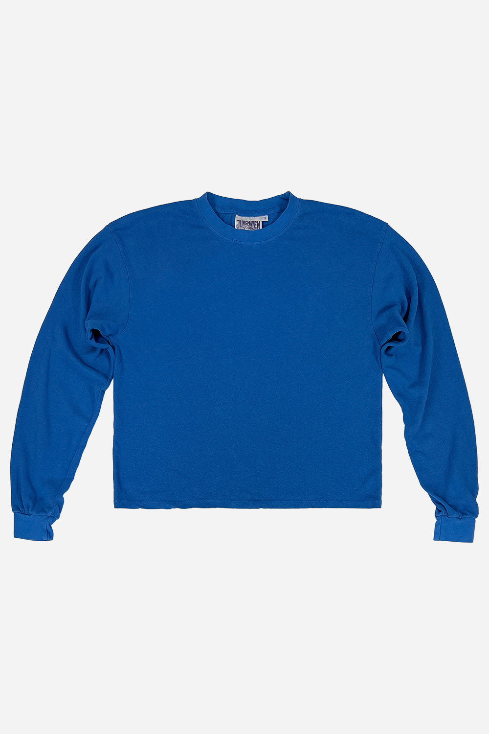 Cropped Long Sleeve Tee | Jungmaven Hemp Clothing & Accessories / Color: Galaxy Blue