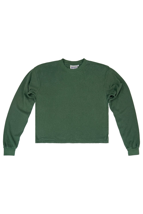 Cropped Long Sleeve Tee - Sale Colors | Jungmaven Hemp Clothing & Accessories / Color: Hunter Green
