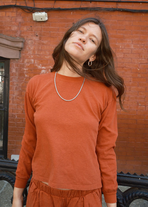 Cropped Long Sleeve Tee | Jungmaven Hemp Clothing & Accessories / Color: