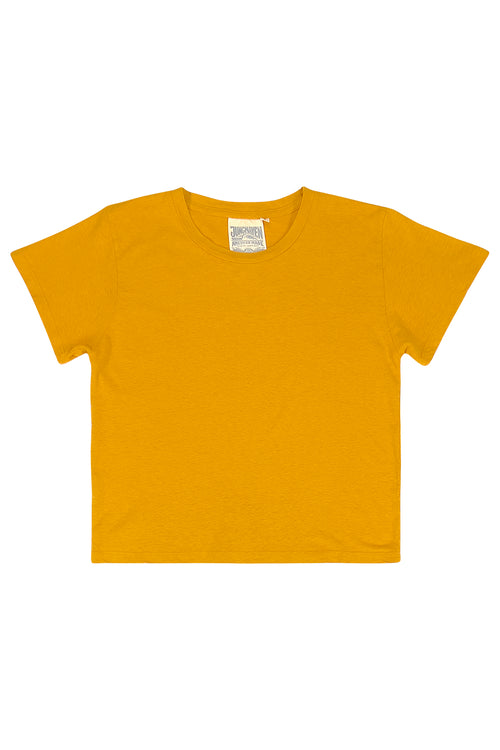 Cropped Lorel Tee | Jungmaven Hemp Clothing & Accessories / Color: Spicy Mustard