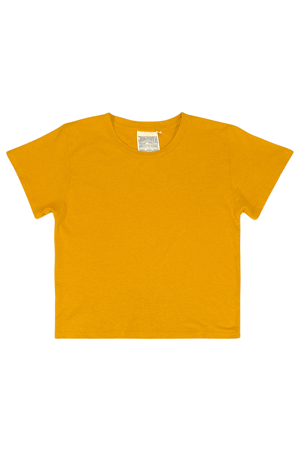 Cropped Lorel Tee - Sale Colors | Jungmaven Hemp Clothing & Accessories / Color: Spicy Mustard