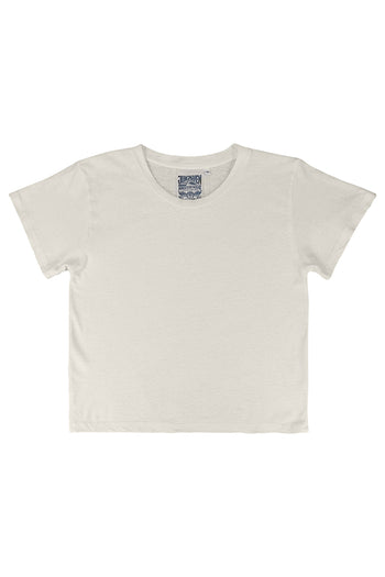 Cropped Lorel Tee | Jungmaven Hemp Clothing & Accessories / Color: Washed White