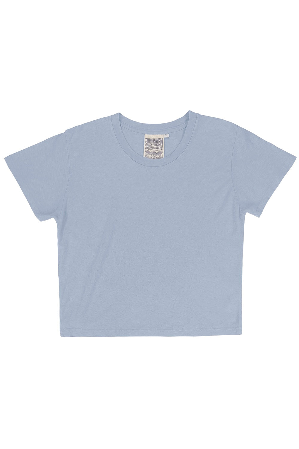 Cropped Lorel Tee | Jungmaven Hemp Clothing & Accessories / Color:Coastal Blue