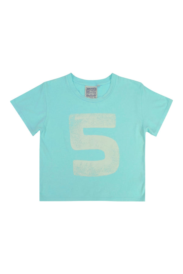 "5" Cropped Lorel Tee | Jungmaven Hemp Clothing & Accessories / Color: Oasis Blue