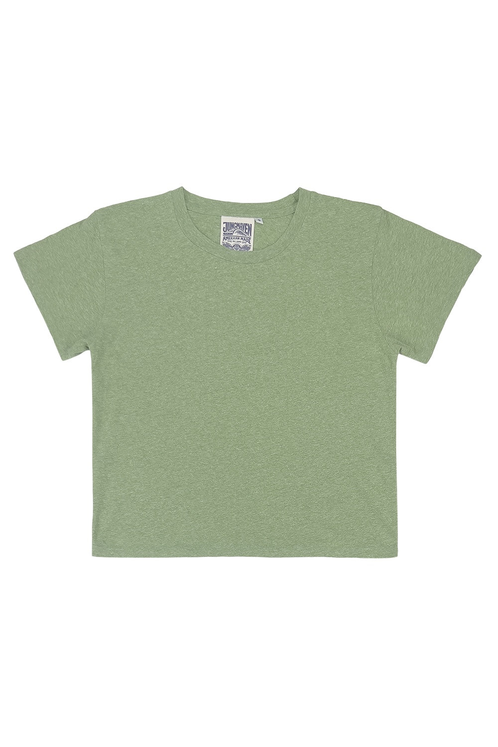 Heathered Cropped Lorel Tee | Jungmaven Hemp Clothing & Accessories / Color: Pistachio