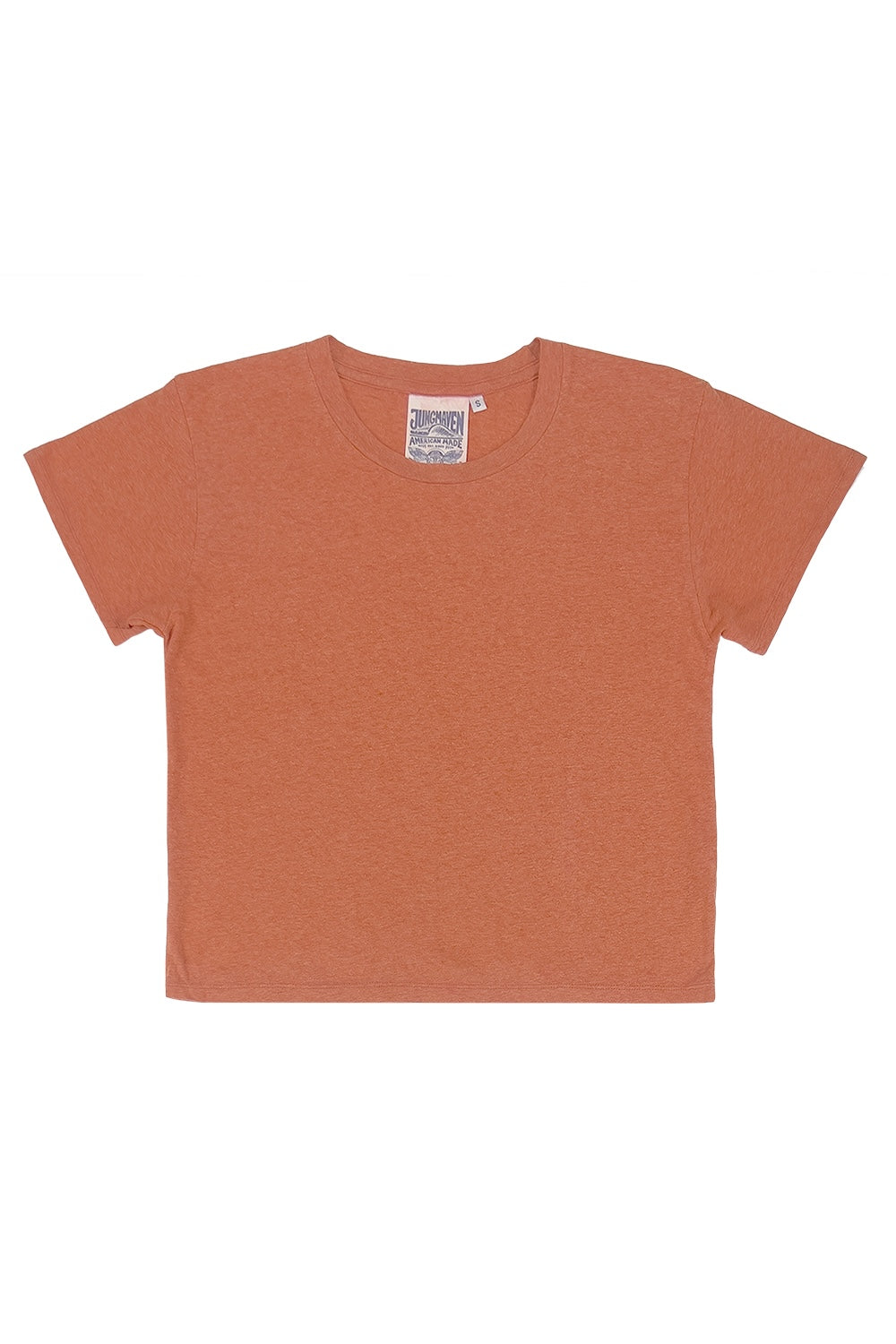 Heathered Cropped Lorel Tee | Jungmaven Hemp Clothing & Accessories / Color: Rooibos Tea