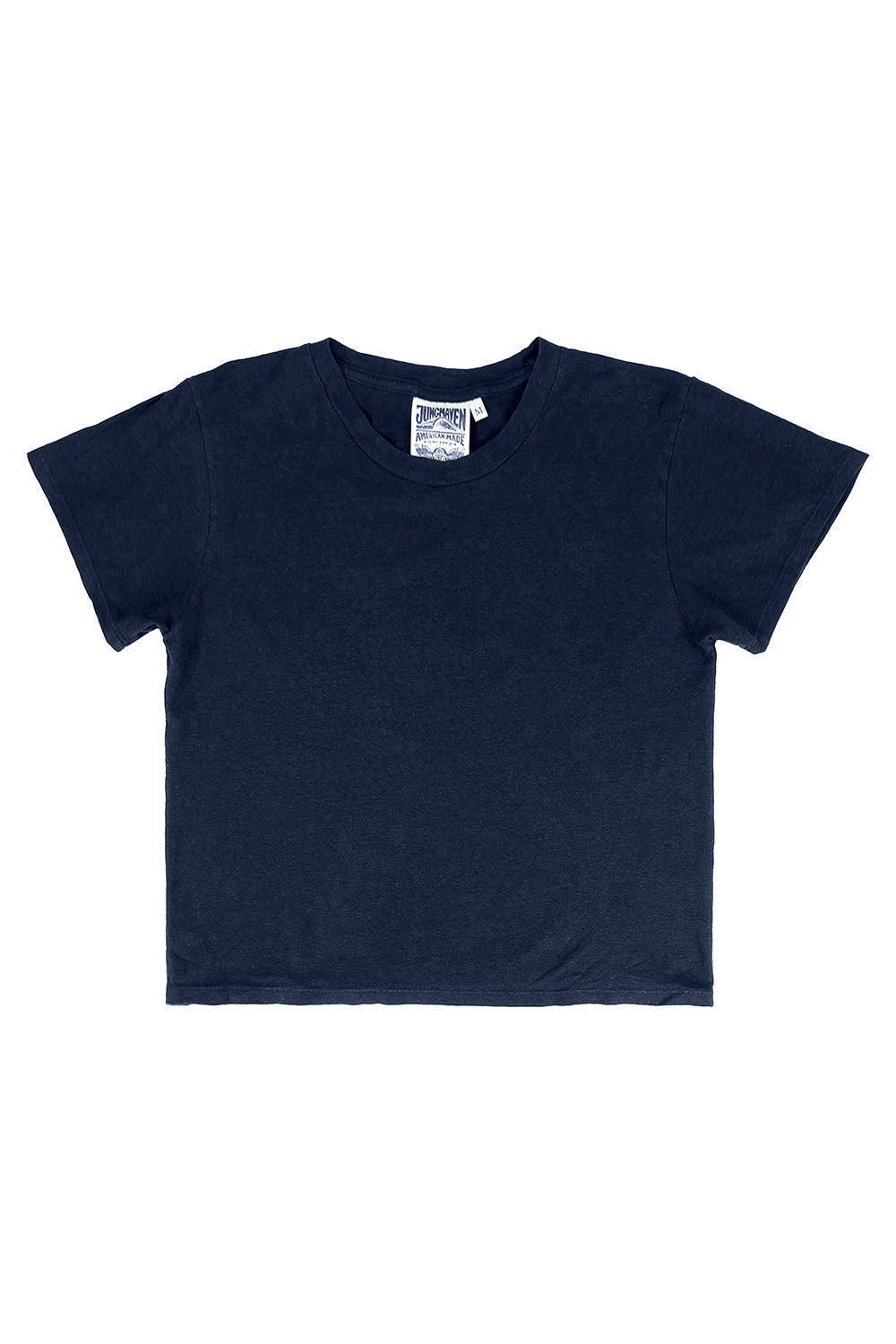 Cropped Lorel Tee | Jungmaven Hemp Clothing & Accessories / Color: Navy