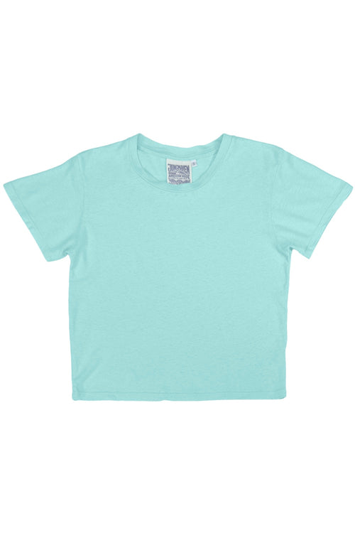 Cropped Lorel Tee - Sale Colors | Jungmaven Hemp Clothing & Accessories / Color: Oasis Blue