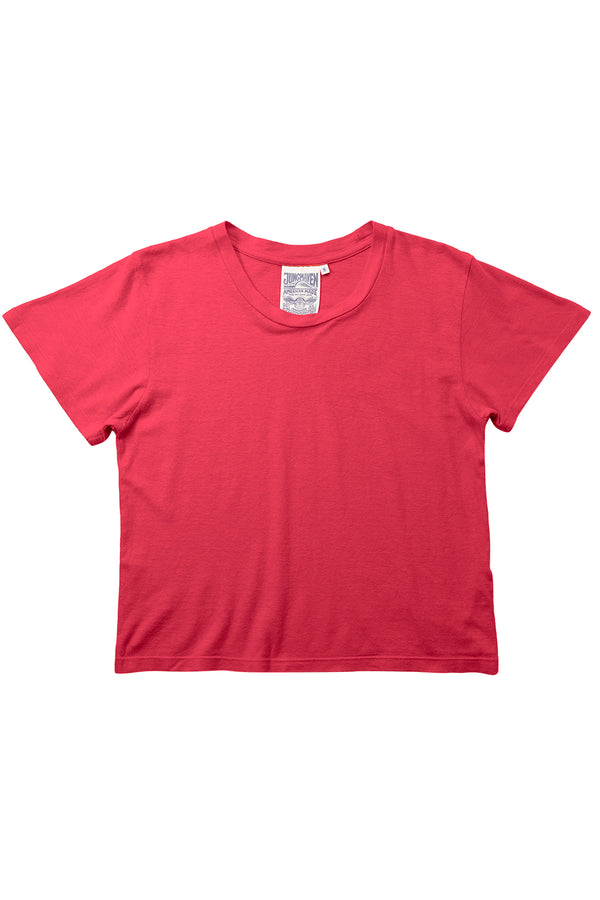 Cropped Lorel Tee | Jungmaven Hemp Clothing & Accessories / Color: Poppy Red