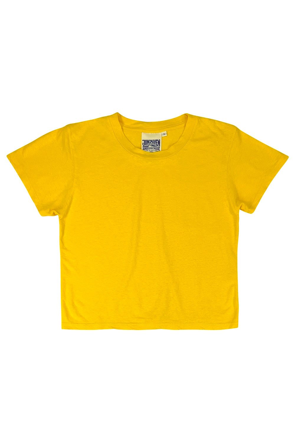 Cropped Lorel Tee | Jungmaven Hemp Clothing & Accessories / Color: Sunshine Yellow