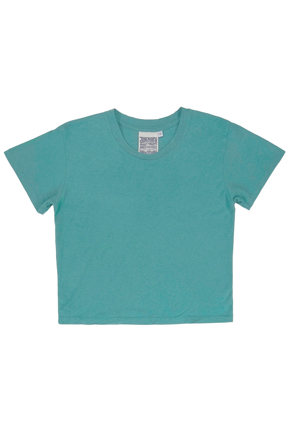 Cropped Lorel Tee - Sale Colors | Jungmaven Hemp Clothing & Accessories / Color: Teal