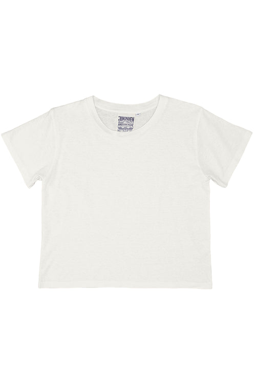Cropped Lorel Tee | Jungmaven Hemp Clothing & Accessories / Color: Washed White