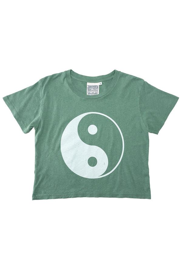 Yin Yang Cropped  Lorel Tee | Jungmaven Hemp Clothing & Accessories / Color: Teal