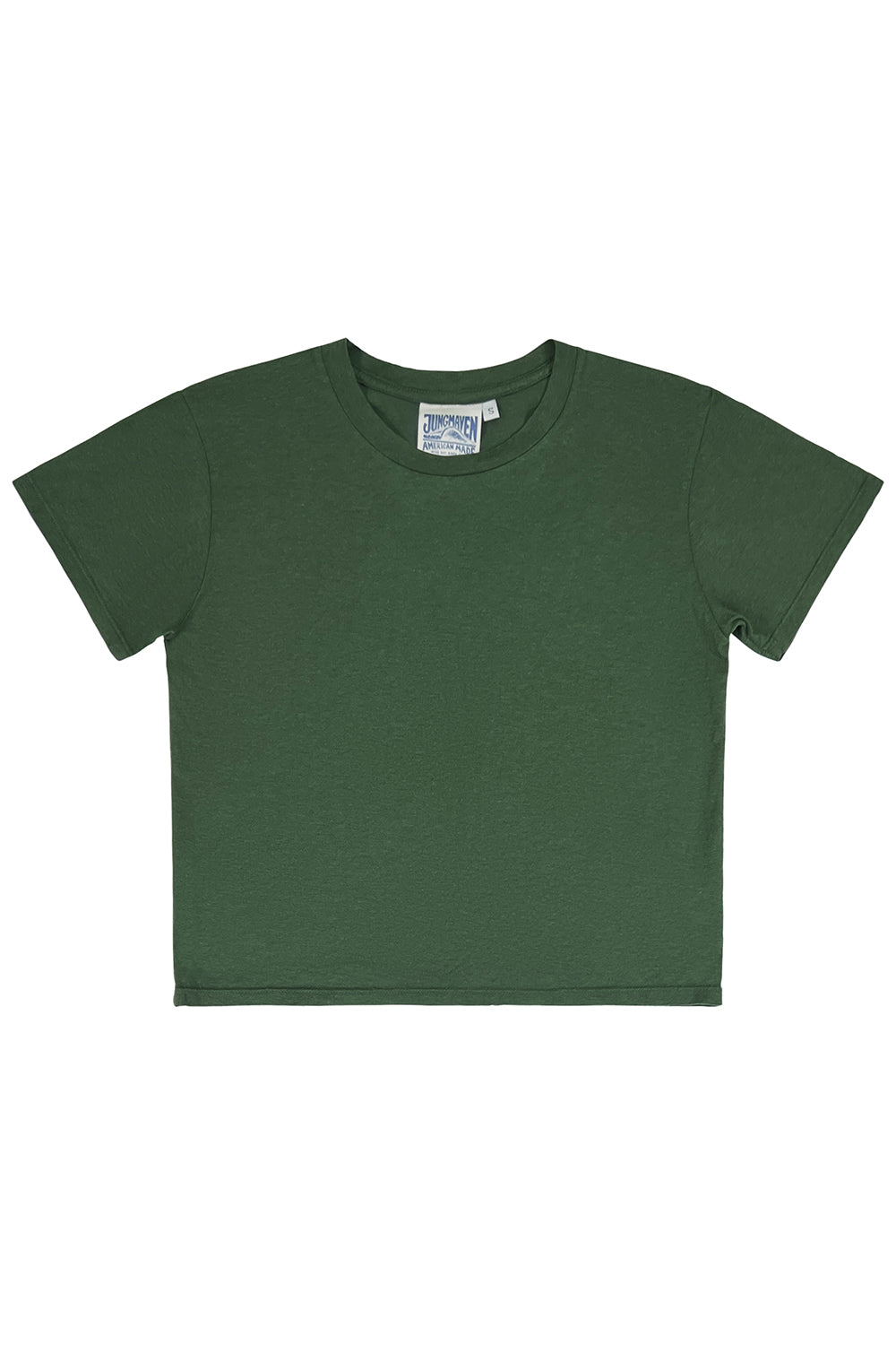 Cropped Ojai Tee - Sale Colors | Jungmaven Hemp Clothing & Accessories / Color: Hunter Green