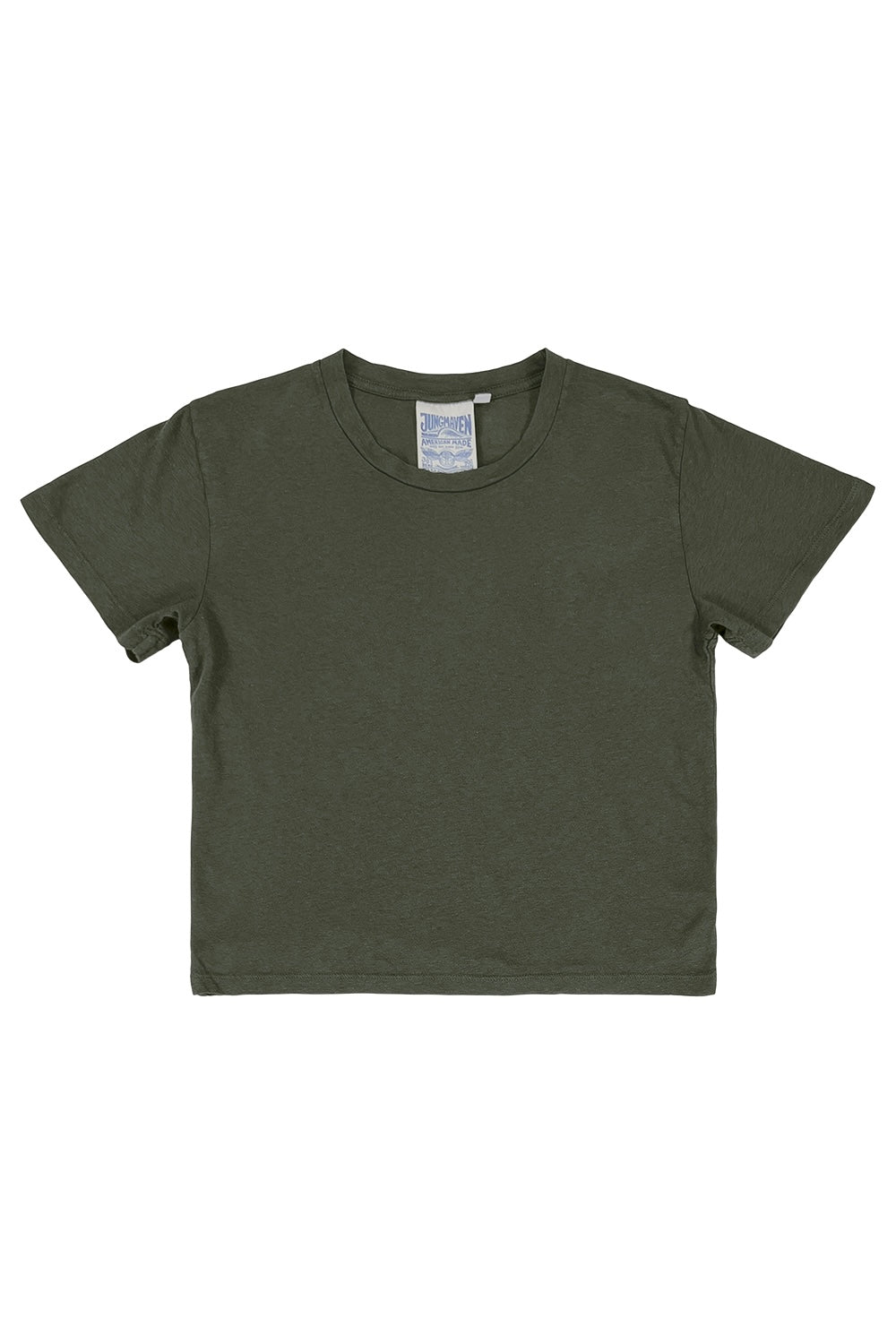 Cropped Ojai Tee | Jungmaven Hemp Clothing & Accessories / Color: Olive Green