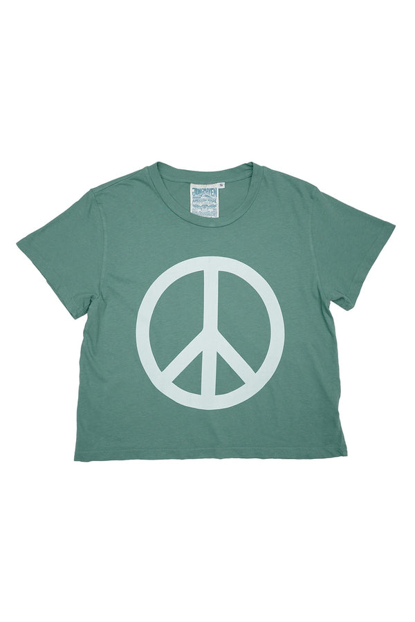 Peace Cropped Ojai Tee | Jungmaven Hemp Clothing & Accessories / Color: Teal