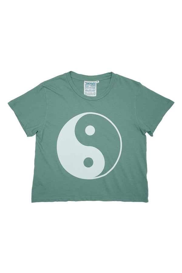 Yin Yang Cropped Ojai Tee | Jungmaven Hemp Clothing & Accessories / Color: Teal