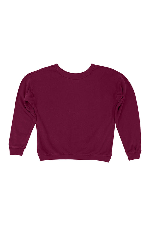 Crux Cropped Sweatshirt - Sale Colors | Jungmaven Hemp Clothing & Accessories / Color: Burgundy