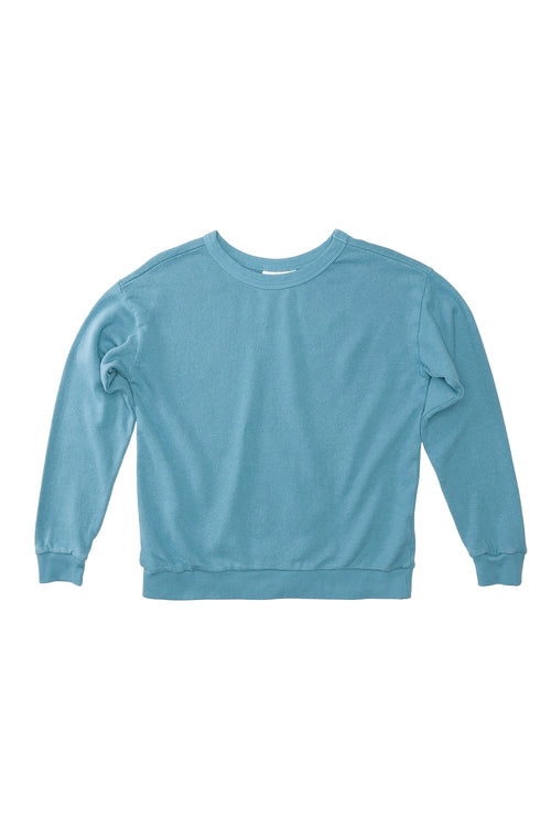 Crux Cropped Sweatshirt - Sale Colors | Jungmaven Hemp Clothing & Accessories / Color: Blue Heaven