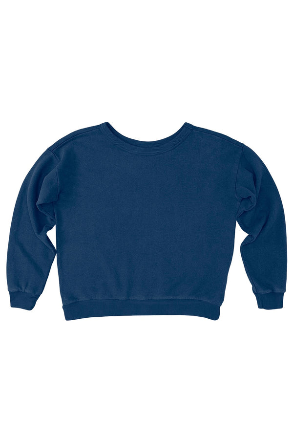 Crux Cropped Sweatshirt | Jungmaven Hemp Clothing & Accessories / Color: Deep Indigo