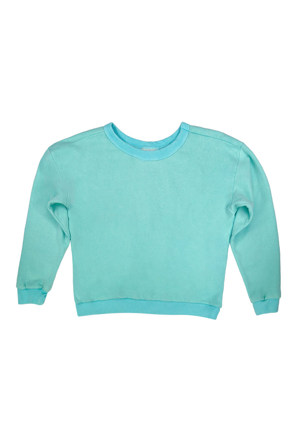 Crux Cropped Sweatshirt - Sale Colors | Jungmaven Hemp Clothing & Accessories / Color: Oasis Blue