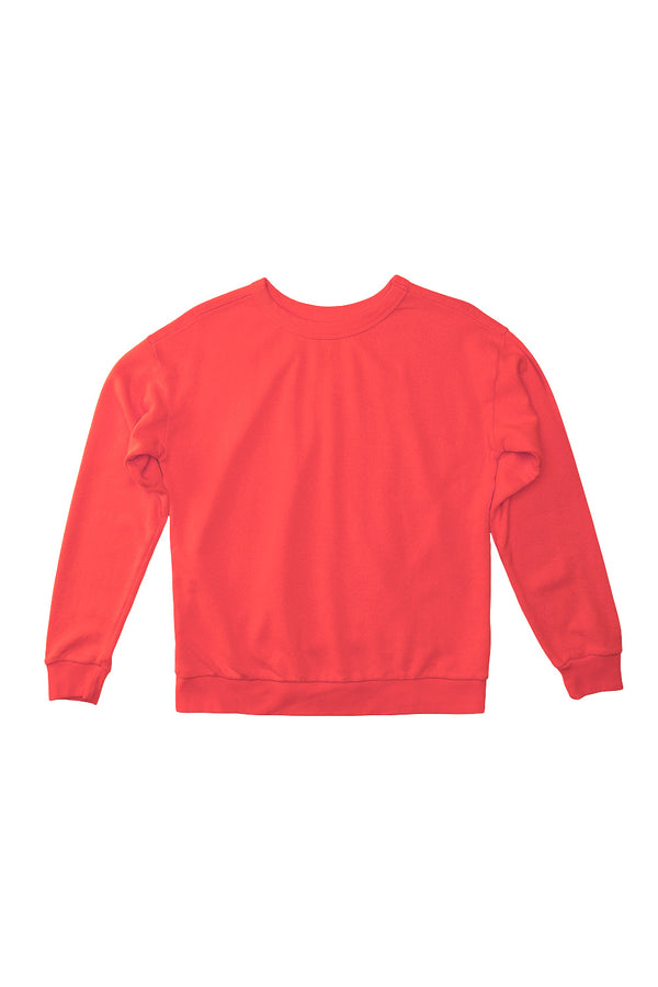 Crux Cropped Sweatshirt | Jungmaven Hemp Clothing & Accessories / Color: Poppy Red
