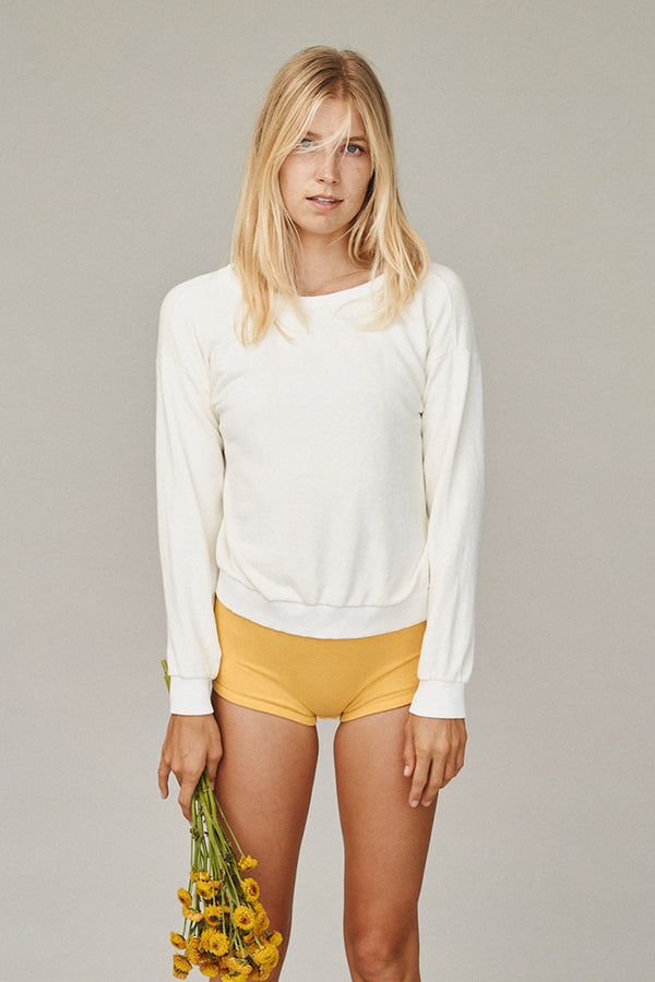 Cruz Cropped Sweatshirt | Jungmaven Hemp Clothing & Accessories / model_desc: Stephanie is 5’9” wearing XS