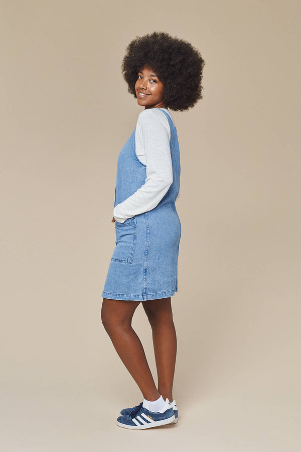 Denim Jumper Dress | Jungmaven Hemp Clothing & Accessories / Color: