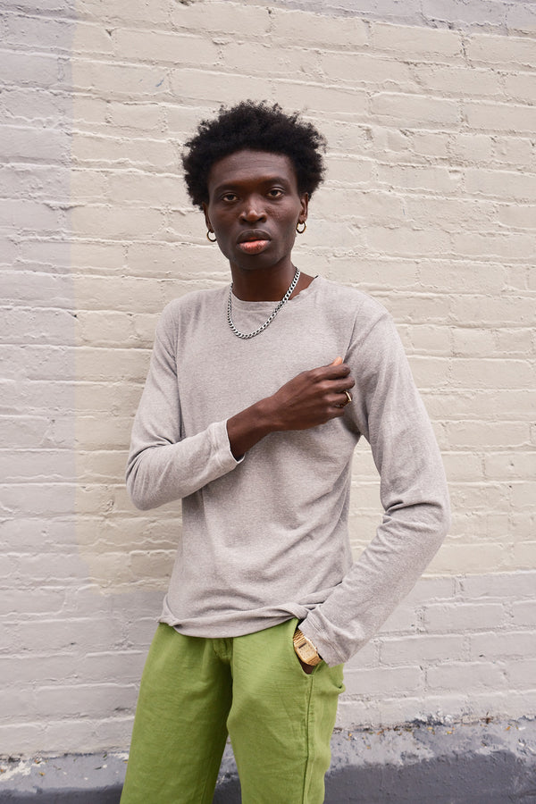 Heathered Jung Long Sleeve Tee | Jungmaven Hemp Clothing & Accessories / Color: