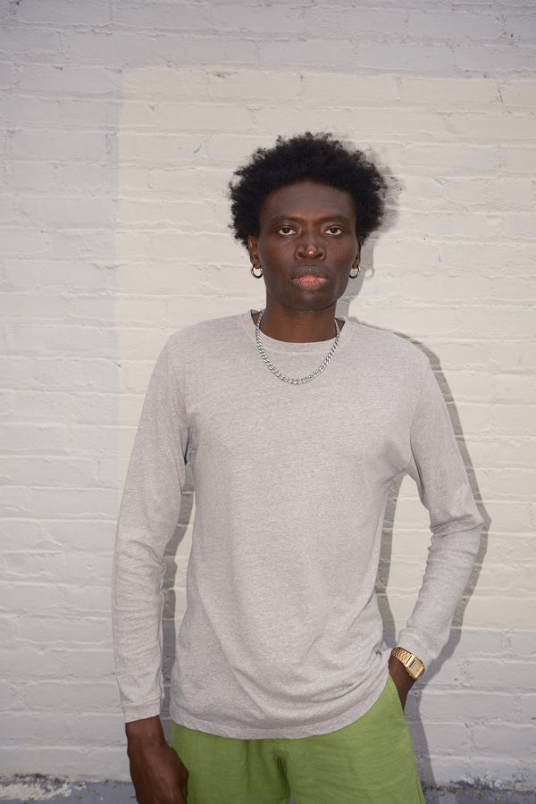 Heathered Jung Long Sleeve Tee | Jungmaven Hemp Clothing & Accessories / Color: