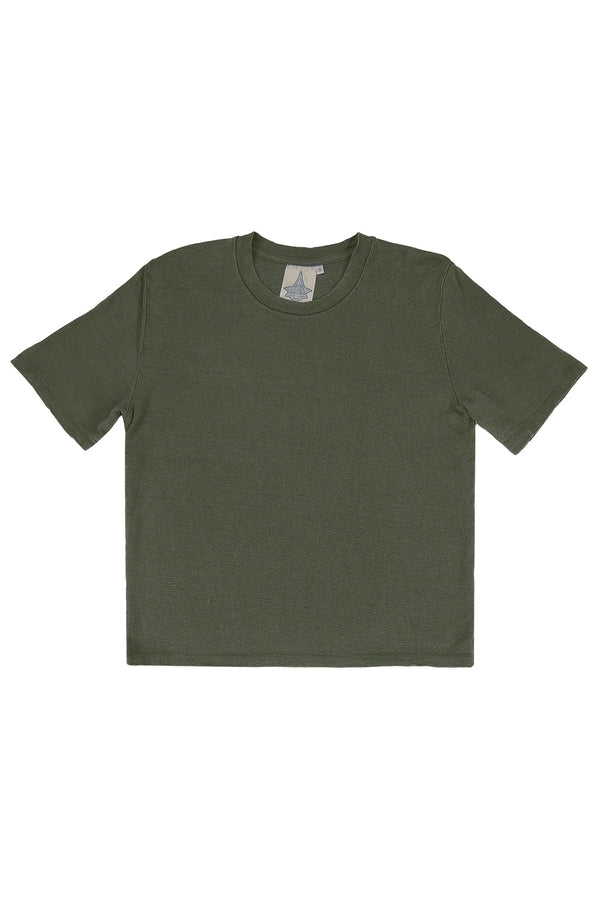 Dakota - 100% Hemp Cropped Tee | Jungmaven Hemp Clothing & Accessories / Color: Olive Green