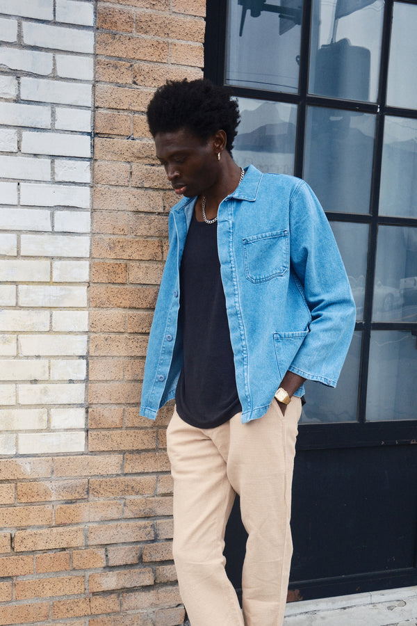 Denim Olympic Jacket | Jungmaven Hemp Clothing & Accessories / Color: